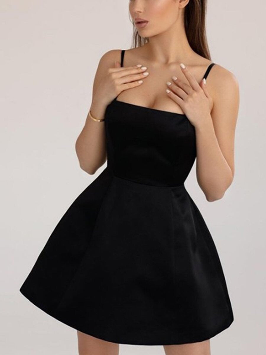 Fashion Sexy Hosenträger klein ein rückenfreies Kleid