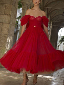Vestido de tutú de temperamento de hilo de red estilo palacio