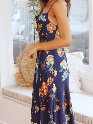 Women's Dresses Floral Split Cami Midi Dress